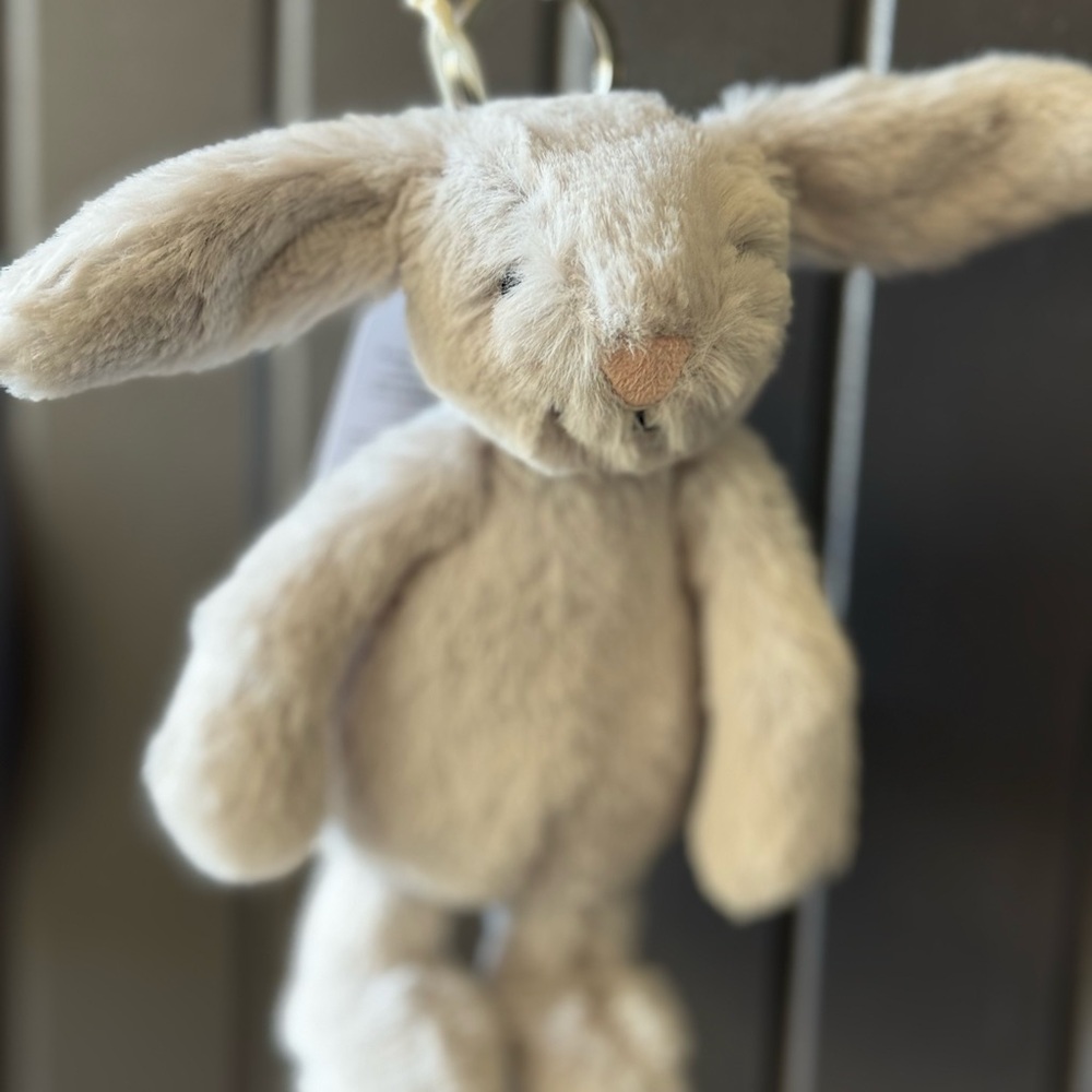 Jellycat Bashful Silver Bunny Bag Charm Limited - Picture 2 of 4